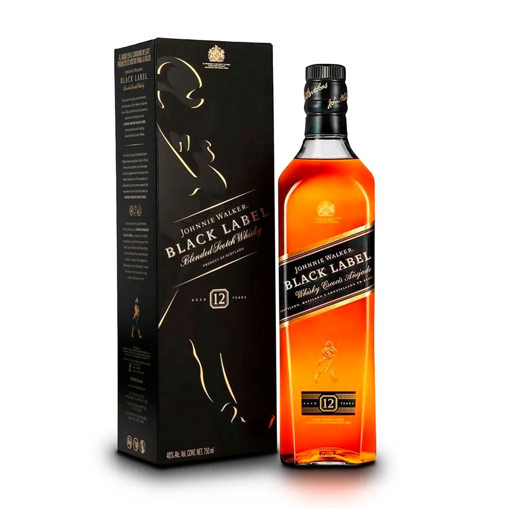Johnnie Walker Black Label 1l Whisky Johnnie Walker Black Label 1L - Super Adega